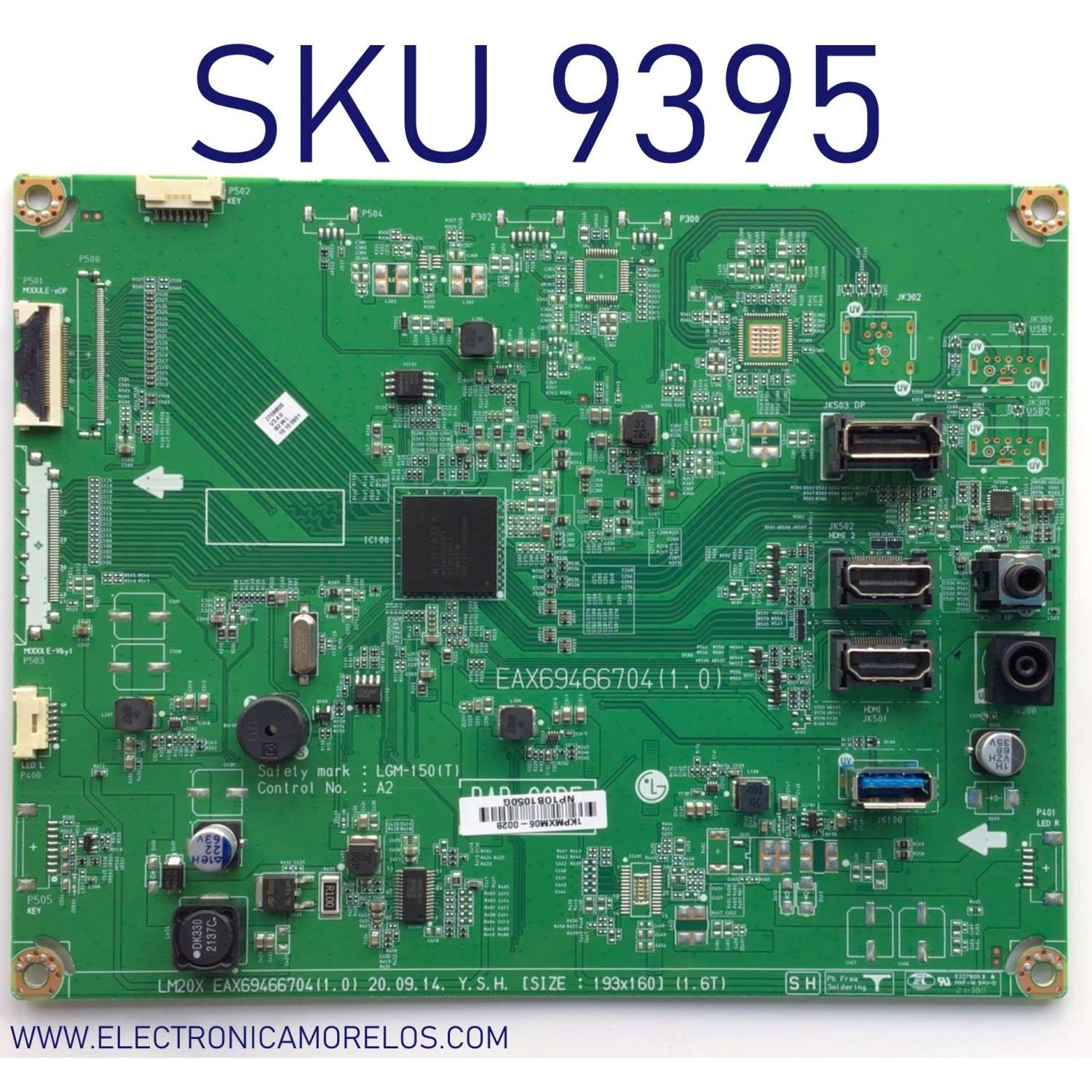 MAIN PARA MONITOR LG / NUMERO DE PARTE AGF30197601 / EAX69466704(1.0) / PANEL MV270QHM-NF1 / DISPLAY  / MODELO 27GN800-BY.AUSDMKM	